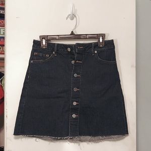 H&M Dark Blue Denim Mini Skirt